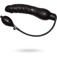 You2Toys - pumpattava anustappi - lateksi - musta - iso