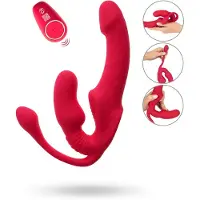 You2Toys Strapless - kiinnitettävä 3-haarainen vibraattori (vaaleanpunainen)