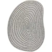 Rugsx Alfombra de sisal ORGÁNICA 2743 Trompa crudo / negro – natural, moderna, forma irregular 120x170 cm