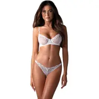 Obsessive Alissium 2-pcs Set White - XL/XXL