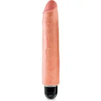 King Cock Stiffy Värisevä Dildo 25 cm - Vaalea