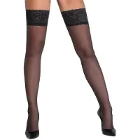 Cottelli Collection Stockings Black Hold-up Stockings