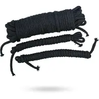 You2Toys - köysisetti bondageen (20 m + 2 x 3 m, musta)