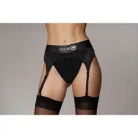 Ouch! Vibrating Strap-on Thong with Adjustable Garters