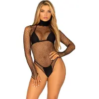 Leg avenue Long Sleeved Bodysuit With Snap Crotch