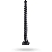 Kaalimato EXTREME - Juomutettu anaalidildo, pitkä, stimuloiva, imukupilla varustettu, musta