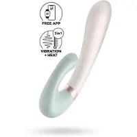 Satisfyer Heat Wave - Sovelluksella ohjattava lämmittävä vibraattori (minttu)