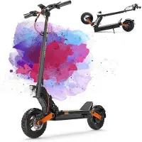 KUKIRIN S5 PRO - Sähköpotkulauta - ABE - 500W Moottori - Akku 48V 26AH - Max 20km/h - Itsevarmuus 55KM Levyjarrut - Musta
