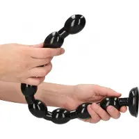 Ouch! Ass Snake - Anaalidildo, joustava, palloilla, imukupilla, musta