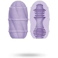 Vuxen Smooth Stripes Cupid Masturbator Egg Purple
