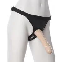 Doc Johnson Vac-U-Lock Ultra - Harness ja dildo 8", unisex, aidon näköinen, haarahalkio