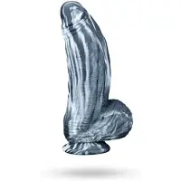 FantasyColors Silicone Dildo Fat Dick Black-White 25cm