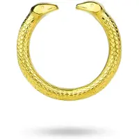 Vuxen - Metallinen terskarengas, kulta, taipumaton, käärmeennäköinen, kaksipäinen käärme, terskan juuri, koriste, elegantti, kestävä, nikkelitön
