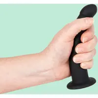 Sustainable Pleasure Black Silicone Semi Realistic Dildo Small