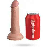 King Cock Elite 6 - realistinen dildo imukupilla 15cm - luonnollinen
