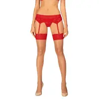 Obsessive Ingridia Stockings Red - XL/XXL