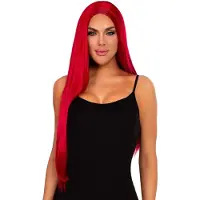 Leg avenue Long Straight Center Part Wig Red