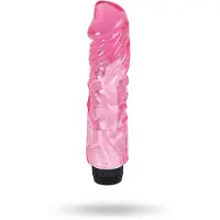 Sustainable Pleasure Thick Realistic Vibrating Dildo Pink 22 cm