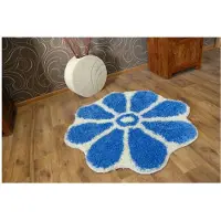 Rugsx Matto SHAGGY GUSTO Kukka C300 sininen, ratas 120 cm