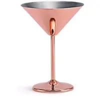 Typecat Ruostumattomasta teräksestä valmistettu Cocktail Lasi High Base Viini Särkymätön Metal Bar Champagne Kupari