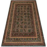 Rugsx Alfombra de lana KASHQAI 4349 400 oriental, marco verde 160x240 cm