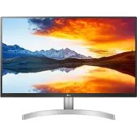 LG UHD 27-tuumainen tietokonemonitori 27UL500-W, IPS-näyttö AMD FreeSync- ja HDR10-yhteensopivuudella, valkoinen 27 tuuman UHD-kallistus 27 tuumaa