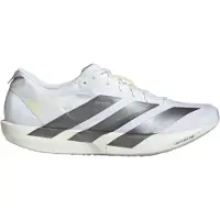 Adidas Men's Adizero Adios 9 FTWR White/Iron Metal/Solar Yellow Juoksukengät 44 2/3