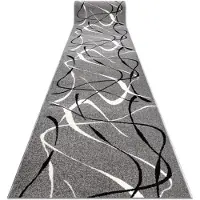 Rugsx Alfombra de pasillo SILVER CHOCO gris 120 cm 120x890 cm