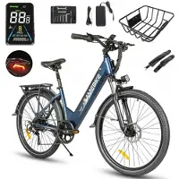 Samebike RS-A01 Pro - Sähköpyörä - Moottori 500W - Akka 36V 15Ah - Maksimi Nopeus 35km/h - Sininen