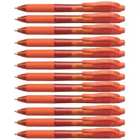 Pentel EnerGel-X nestem inen geelikyn (0,7 mm), metallik rkinen, oranssi muste, 12 kpl:n pakkaus (BL107-F)