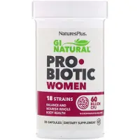NaturesPlus , GI Luonnollinen Probiotikka Naisille, 60 Miljardia CFU, 30 Kapseleita