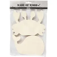 Creativ Company Wooden Sea Animals Crab and Whale 2pcs.