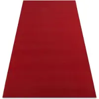 Rugsx Alfombra con refuerzo de goma RUMBA 1974 un solo color burdeos, rojo 80x200 cm