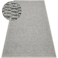 Rugsx Alfombra ORIGI 3667 gris - hilo de SISAL tejido plano 78x150 cm