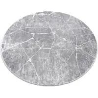 Rugsx Alfombra MEFE moderna Circulo 2783 Mármol - Structural dos niveles de vellón gris circulo 100 cm