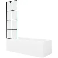 Mexen Cubik kylpyamme viimeistelyllä ja lasiseinällä, 150x70 cm + 60 cm