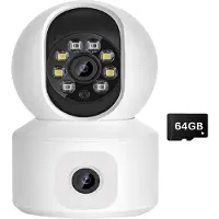 Zandona 8MP WiFi IP Camera Dual Lens Baby Monitor Color Night Vision Human Automatic Tracking Video Home