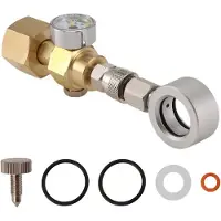 Zandona Soda Water CO2 Refill Adapter for Quick Connect Cylinder DIN477 / W21.8-14 /CO2 Tank Valve
