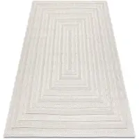 Rugsx Moderni olkimatto Santo 200x290 cm, beige, kaksitasoinen kuviointi