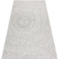 Rugsx Matto STRING SIZAL FLAT 48832367 pisteet kerma / harmaa