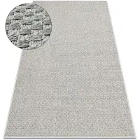 Rugsx Alfombra ORIGI 3661 gris - hilo de SISAL tejido plano 58x100 cm