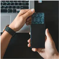 MaxPower RFID Älykäs Lompakko Korttikotelo Ohut Metalli Musta Minimalistinen