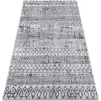 Rugsx Alfombra Structural SIERRA G6042 Tejido plano gris claro - geométrico, étnico 120x170 cm