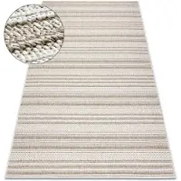 Rugsx Alfombra JERSEY 19233 beige - Líneas, estructural, lazo BOHO 180x270 cm