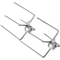 MaxPower 2 kpl BBQ Rotisserie -lihahaarukat puristingrilli Lihatikkuja ruostumattomasta teräksestä valmistettu grillivarras