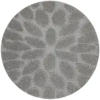 Rugsx Alfombra de baño SUPREME círculo STONES, piedras, antideslizante, suave - gris circulo 100 cm