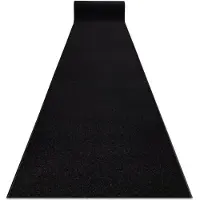 Rugsx Alfombra de pasillo KARMEL llanura, un color negro 120 cm 120x200 cm