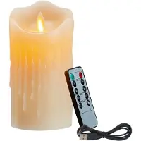 Semoic LED-kynttilät, välkkyvät liekittömät kynttilät, ladattavat