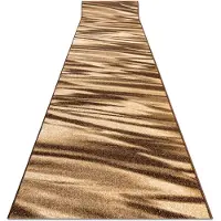 Rugsx Alfombra de pasillo KARMEL FRYZ - ARABICA marrón 70 cm 70x540 cm