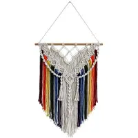 Melitt Colorful Tassels Hand-Woven Tapestries Nordic Style Room Wall Hangings Bohemian Homestay Decorative Wall Hangings A